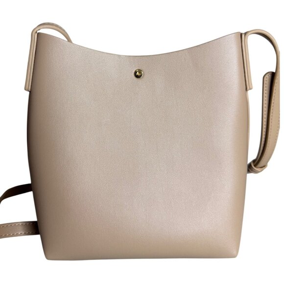 Samara Bucket Bag In Nude Beige Tan Vegan Leather - Picture 4 of 6